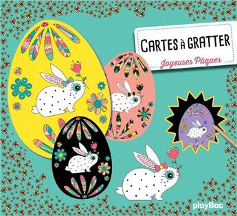 Couverture du livre « Cartes à gratter ; joyeuses Pâques » de Carotte Et Compagnie aux éditions Play Bac