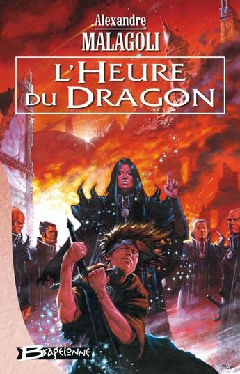 Couverture du livre « Génésia ; les chroniques pourpres T.3 ; l'heure du dragon » de Alexandre Malagoli aux éditions Bragelonne