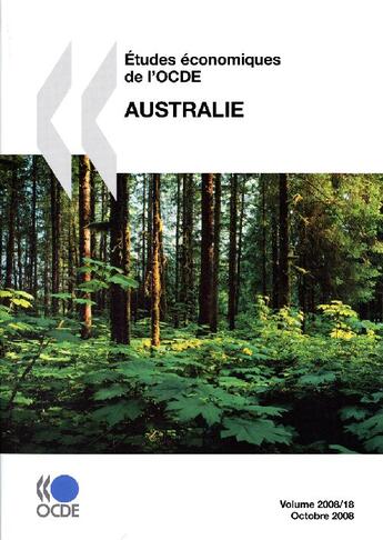 Couverture du livre « Études économiques de l'ocde ; Australie » de  aux éditions Ocde