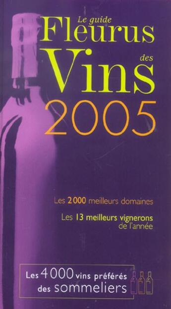 Couverture du livre « Guide des vins 2005 (édition 2005) » de  aux éditions Mango