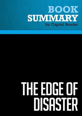 Couverture du livre « Summary: The Edge of Disaster : Review and Analysis of Stephen Flynn's Book » de  aux éditions Political Book Summaries