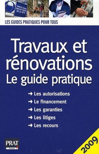 Couverture du livre « Travaux et rénovations (édition 2009) » de Sylvie Dibos-Lacroux aux éditions Prat