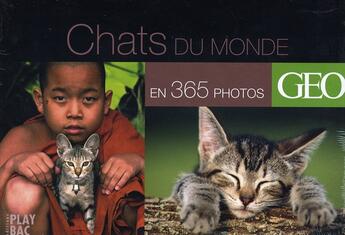 Couverture du livre « Chats du monde en 365 photos » de  aux éditions Play Bac