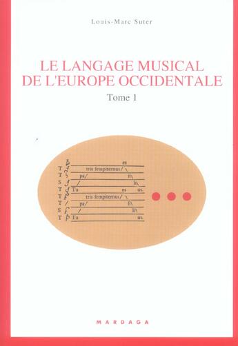 Couverture du livre « Langage musical de l'europe occidentale t1 - texte et glossaire » de Louis-Marc Suter aux éditions Mardaga Pierre