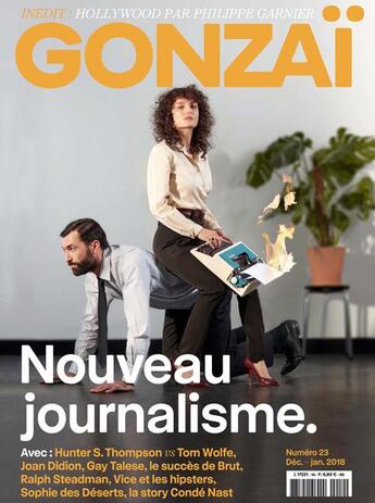 Couverture du livre « Gonzai n 23 nouveau journalisme - decembre/janvier 2018 » de  aux éditions Gonzai Media