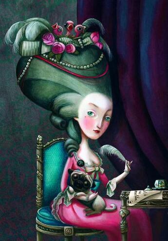 Couverture du livre « Marie-Antoinette ; carnet de notes » de Benjamin Lacombe aux éditions Seuil Jeunesse