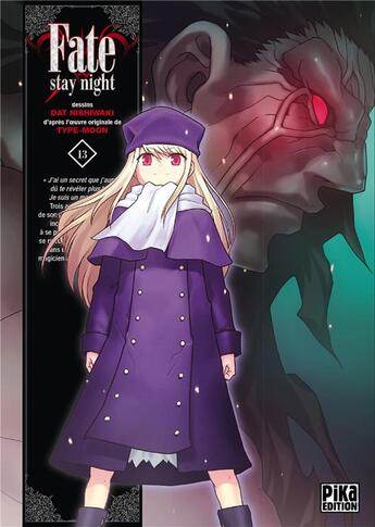 Couverture du livre « Fate stay night Tome 13 » de Dat Nishiwaki et Type-Moon aux éditions Pika
