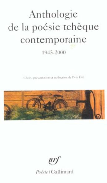 Couverture du livre « Anthologie De La Poesie Tcheque Contemporaine(1945-2000) » de  aux éditions Gallimard