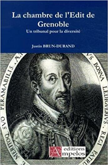 Couverture du livre « Chambre De L'Edit De Grenoble (La) » de Justin Brun-Durand aux éditions Ampelos