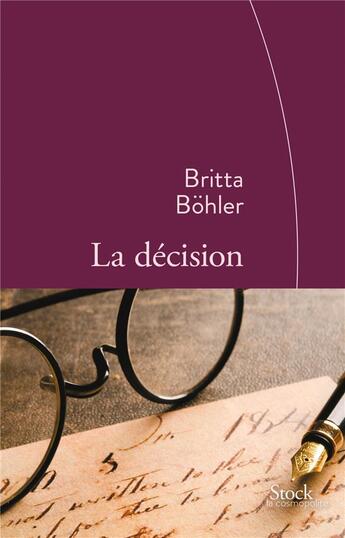 Couverture du livre « La décision » de Britta Bohler aux éditions Stock