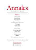 Couverture du livre « Annales. histoire sciences sociales, n 3-4/2019- archives » de  aux éditions Ehess