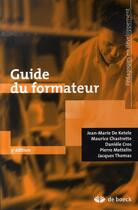 Couverture du livre « Guide du formateur » de Chastrette/Cros aux éditions De Boeck Superieur