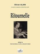 Couverture du livre « Ritournelle ; version avec accompagnement orgue » de Alain Olivier aux éditions Delatour