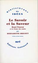 Couverture du livre « Le savoir et la saveur ; Henri Pourrat et 