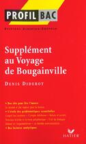 Couverture du livre « Supplement au voyage de Bougainville » de Denis Diderot aux éditions Hatier