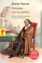Couverture du livre « Pensées sur la justice » de Blaise Pascal aux éditions La Decouverte
