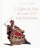 Couverture du livre « Un air d'Italie ; l'opéra de Paris de Louis XIV à la Révolution » de  aux éditions Reunion Des Musees Nationaux