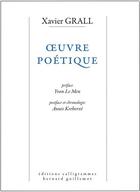 Couverture du livre « Oeuvre poétique » de Xavier Grall aux éditions Calligrammes
