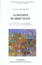 Couverture du livre « La Doctrine Du Droit Vivant » de Caterina Severino aux éditions Economica