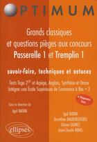 Couverture du livre « Grands classiques et questions pieges aux concours passerrelle 1 et tremplin. tests tage2 et arpege, » de Natan/Baud-Butigieg aux éditions Ellipses