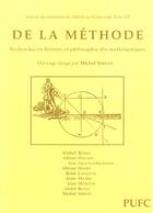 Couverture du livre « De la méthode » de Michel Serfati aux éditions Pu De Franche Comte