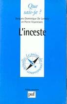 Couverture du livre « Inceste (l') » de Lannoy/Feyereise (De aux éditions Que Sais-je ?