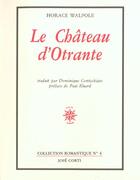 Couverture du livre « Chateau d otrante » de Horace Walpole aux éditions Corti