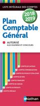 Couverture du livre « Plan comptable général (édition 2018/2019) » de  aux éditions Nathan