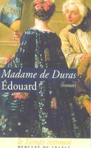 Couverture du livre « Edouard » de Madame De Duras aux éditions Mercure De France