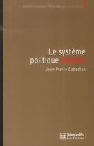 Couverture du livre « Le système politique chinois » de Jean-Pierre Cabestan aux éditions Presses De Sciences Po