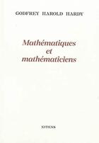 Couverture du livre « Mathématiques et mathématiciens » de Godfrey Harold Hardy aux éditions Nitens