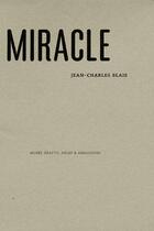 Couverture du livre « Miracle » de Jean-Charles Blais aux éditions Analogues