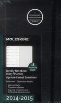 Couverture du livre « Agenda 18 mois semainier carnet 2014-2015 grand format noir couverture souple » de Moleskine aux éditions Moleskine Papet