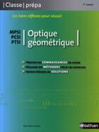 Couverture du livre « Optique MPSI/PCSI/PTSI ; classe prépa (édition 2008) » de Raphaele Langet aux éditions Nathan Technique