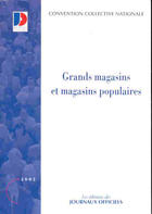 Couverture du livre « Grands magasins et magasins populaires » de  aux éditions Documentation Francaise