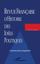 Couverture du livre « Revue francaise d'histoire » de  aux éditions L'harmattan