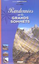 Couverture du livre « Randonnees sur les grands sommets » de Pierre Millon aux éditions Glenat