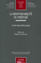 Couverture du livre « La responsabilité du préposé » de Cecile Benoit-Renaudin aux éditions Lgdj