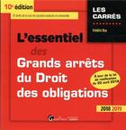 Couverture du livre « L'essentiel des grands arrêts du droit des obligations (édition 2018/2019) » de Frederic Buy aux éditions Gualino