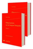 Couverture du livre « Observations sur la langue françoise » de Gilles Menage aux éditions Classiques Garnier