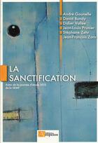 Couverture du livre « La sanctification actes de la journée d'étude 2012 de la SEMF » de  aux éditions Ampelos