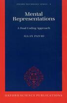 Couverture du livre « Mental Representations: A Dual Coding Approach » de Paivio Allan aux éditions Oxford University Press Usa