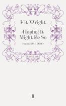 Couverture du livre « Hoping It Might Be So » de Wright Kit aux éditions Faber And Faber Digital