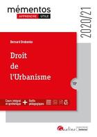 Couverture du livre « Droit de l'urbanisme (édition 2020/2021) » de Bernard Drobenko aux éditions Gualino