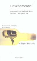 Couverture du livre « L'événementiel ; une communication sans limites... ou presque » de William Perkins aux éditions Max Milo