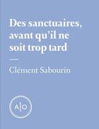 Couverture du livre « Des sanctuaires, avant qu'il ne soit trop tard » de Clement Sabourin aux éditions Atelier 10