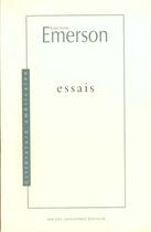 Couverture du livre « Essais » de Ralph Waldo Emerson aux éditions Michel Houdiard