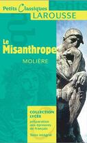 Couverture du livre « Le misanthrope » de Moliere aux éditions Larousse