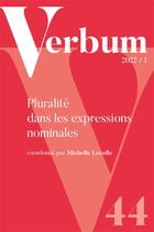 Couverture du livre « Verbum, 2022/n 1. pluralite dans les expressions nominales » de Michelle Lecolle aux éditions Pu De Nancy