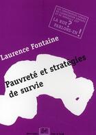 Couverture du livre « Pauvreté et stratégies de survie » de Laurence Fontaine aux éditions Rue D'ulm